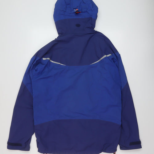 Berghaus Mens Blue Rain Coat Coat Size M Zip