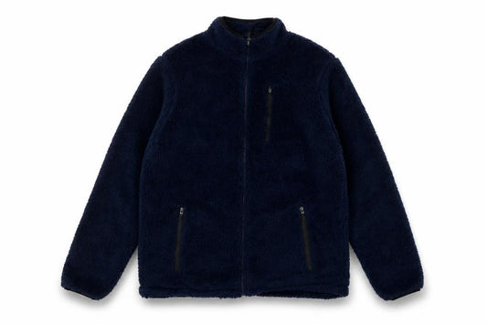 Front view of Chaps men’s blue jacket, size L, zip