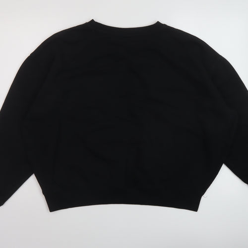 Lonsdale Womens Black Polyester Pullover Sweatshirt Size 14 Pullover