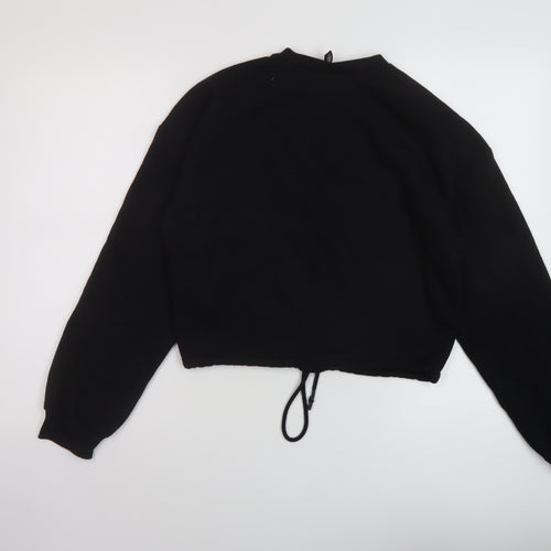 H&M Womens Black Cotton Pullover Sweatshirt Size XS Pullover