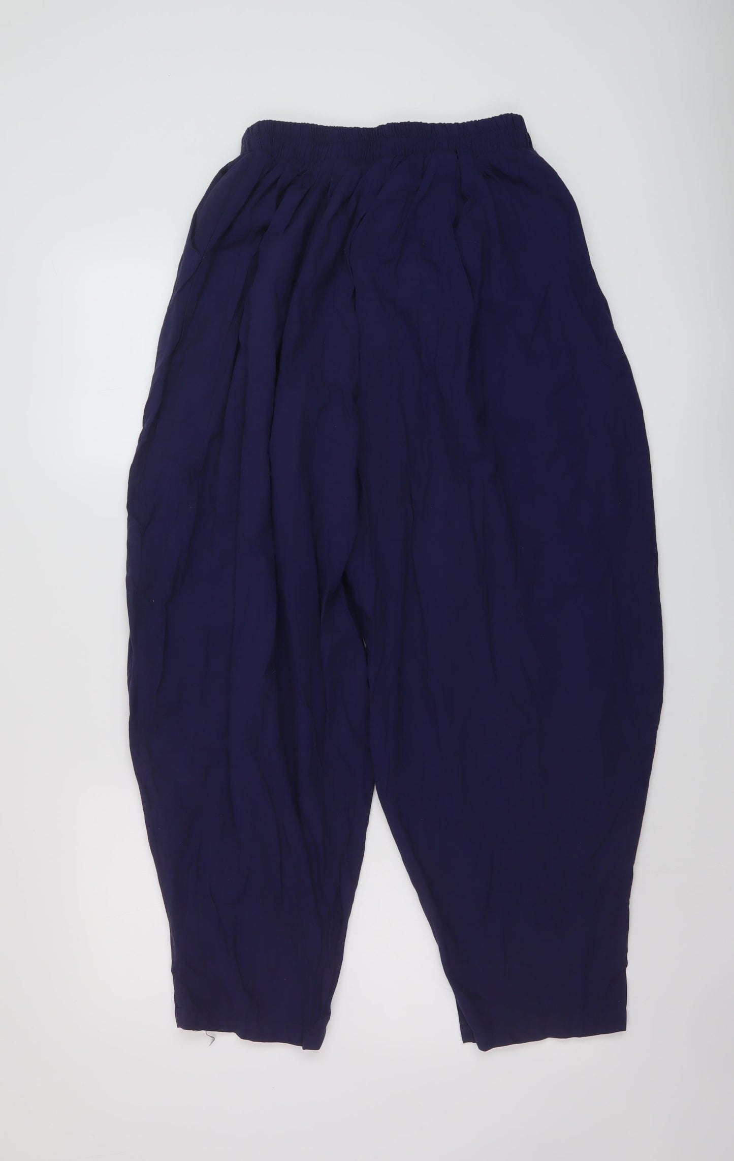 Zanzea Womens Blue Polyester Trousers Size L L27 in Regular