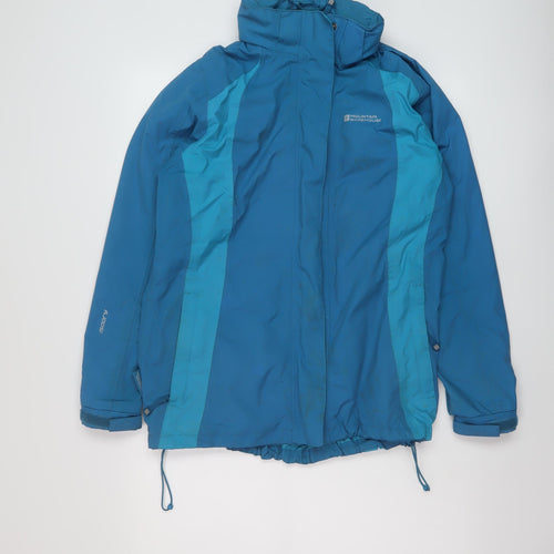 Mountain Warehouse Womens Blue Rain Coat Coat Size 14 Zip