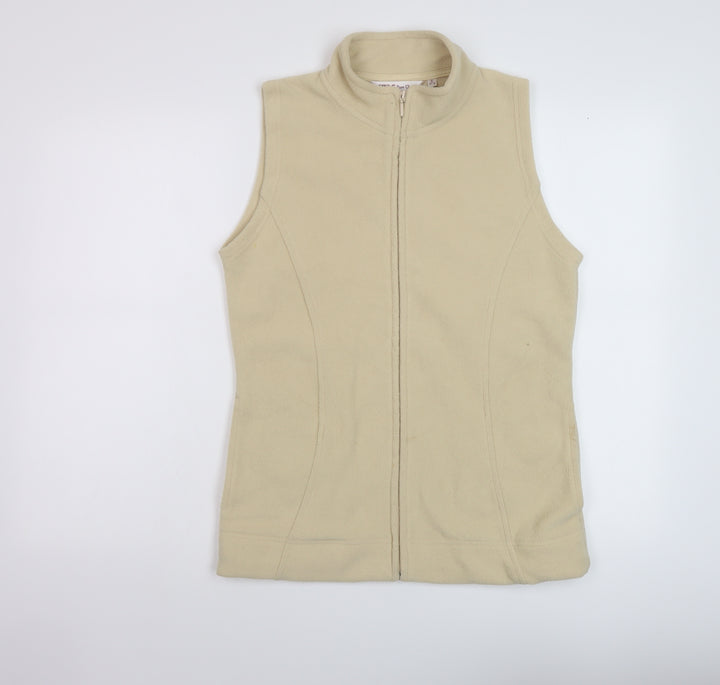 EWM Womens Beige Gilet Jacket Size 10 Zip