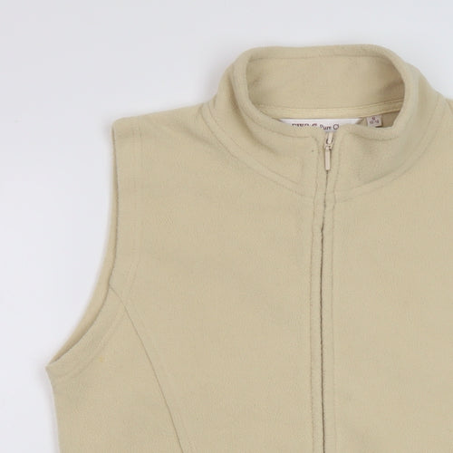 EWM Womens Beige Gilet Jacket Size 10 Zip