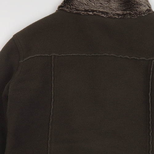 Marks and Spencer Womens Brown Jacket Size 10 Zip