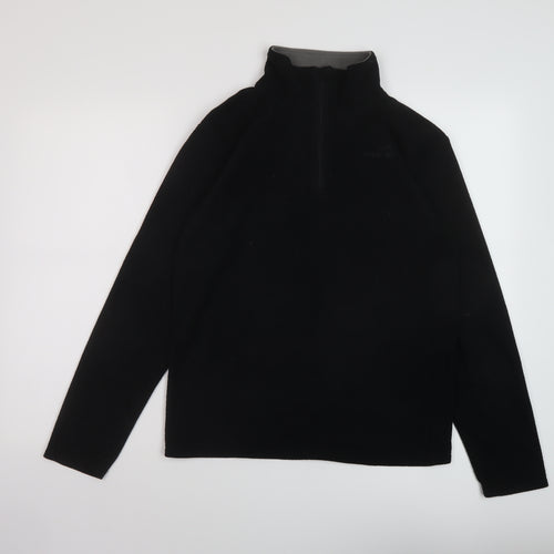 Freedom Trail Womens Black Polyester Pullover Sweatshirt Size 8 Zip
