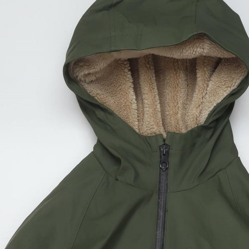 Zara Boys Green Rain Coat Coat Size 11-12 Years Zip