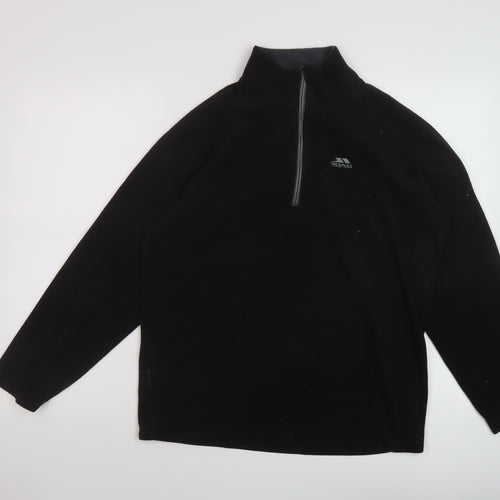 Tresapass Womens Black Polyester Pullover Sweatshirt Size L Zip