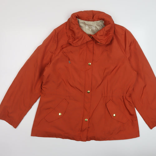 Marks and Spencer Womens Orange Jacket Size 14 Zip