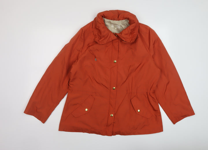 Marks and Spencer Womens Orange Jacket Size 14 Zip