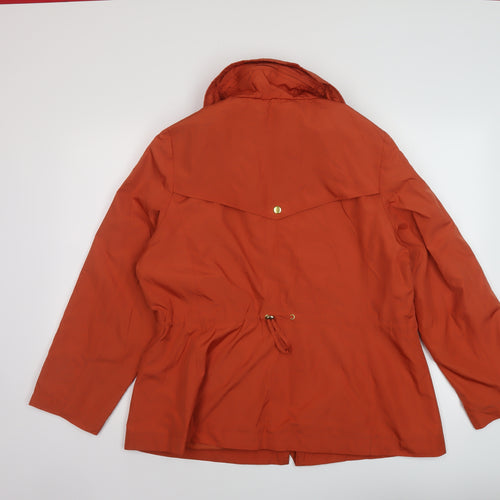 Marks and Spencer Womens Orange Jacket Size 14 Zip