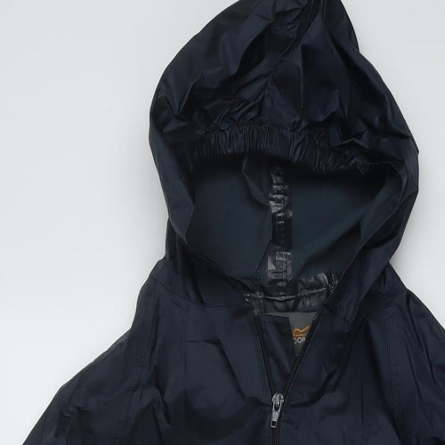 Regatta Boys Blue Rain Coat Coat Size 13-14 Years Zip