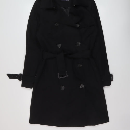 Marks and Spencer Womens Beige Overcoat Coat Size 8 Button