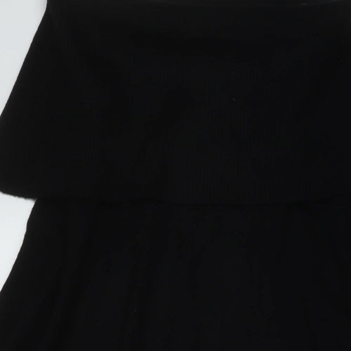 MarlaWynne Womens Black Roll Neck Viscose Pullover Jumper Size XL
