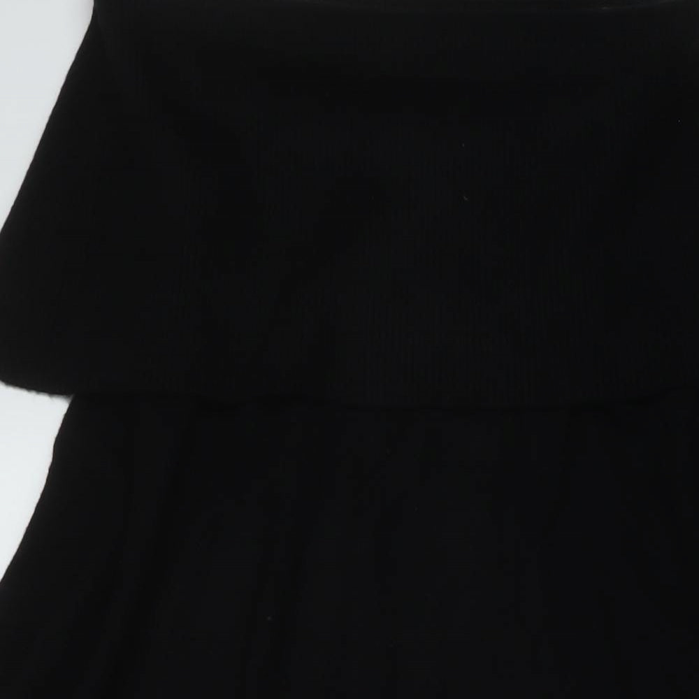 MarlaWynne Womens Black Roll Neck Viscose Pullover Jumper Size XL