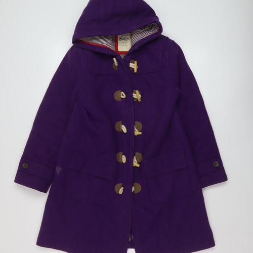 Boden Girls Purple Overcoat Coat Size 11-12 Years Zip