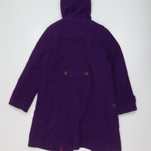Boden Girls Purple Overcoat Coat Size 11-12 Years Zip