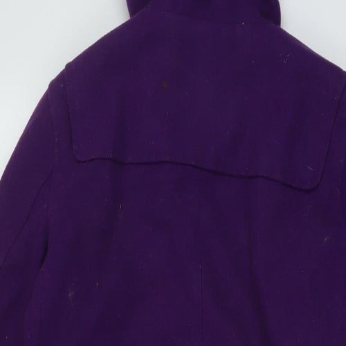 Boden Girls Purple Overcoat Coat Size 11-12 Years Zip