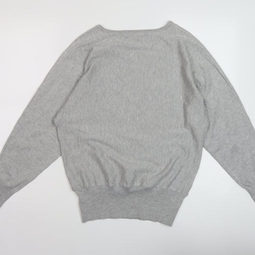 PEBBLE BAY Womens Green Round Neck Viscose Pullover Jumper Size S