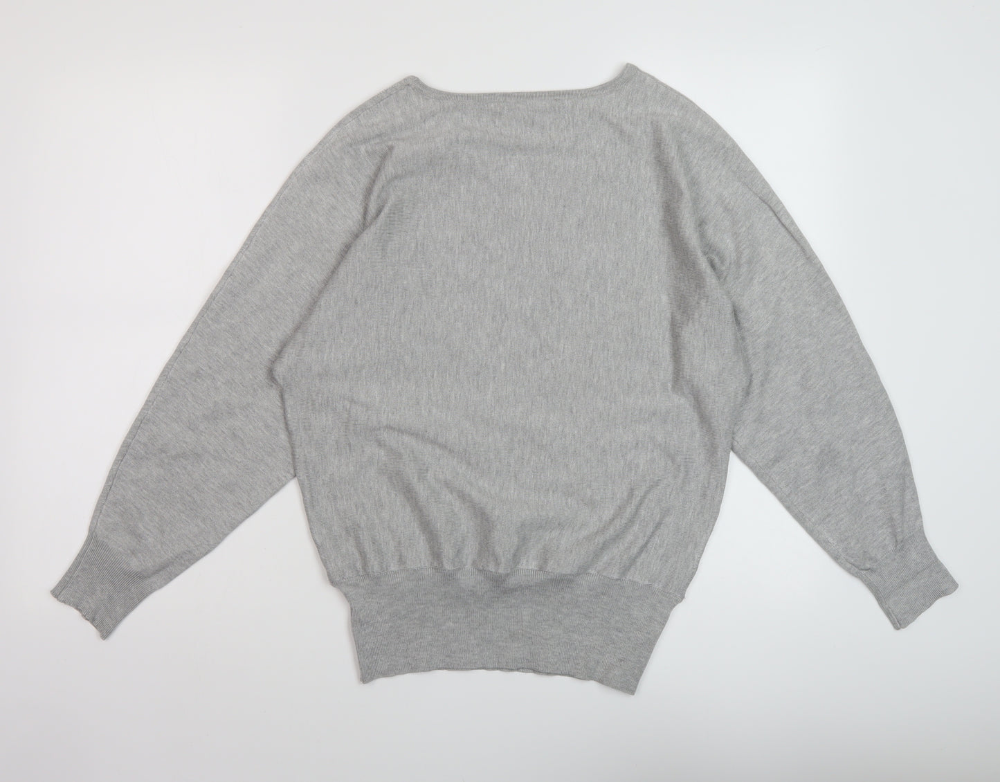 PEBBLE BAY Womens Green Round Neck Viscose Pullover Jumper Size S