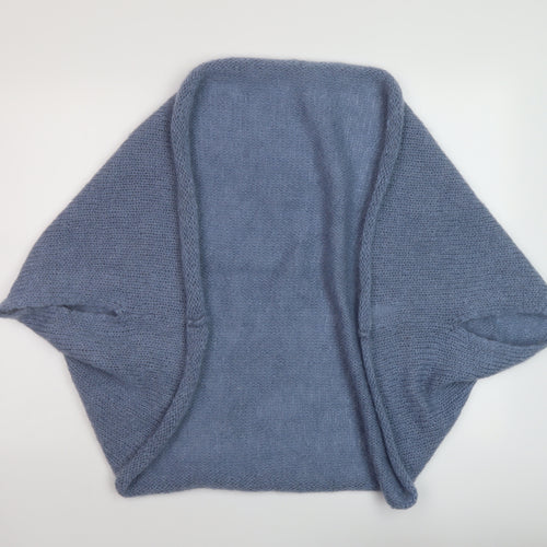 James Alexander Womens Blue V-Neck Mohair Shrug Jumper One Size