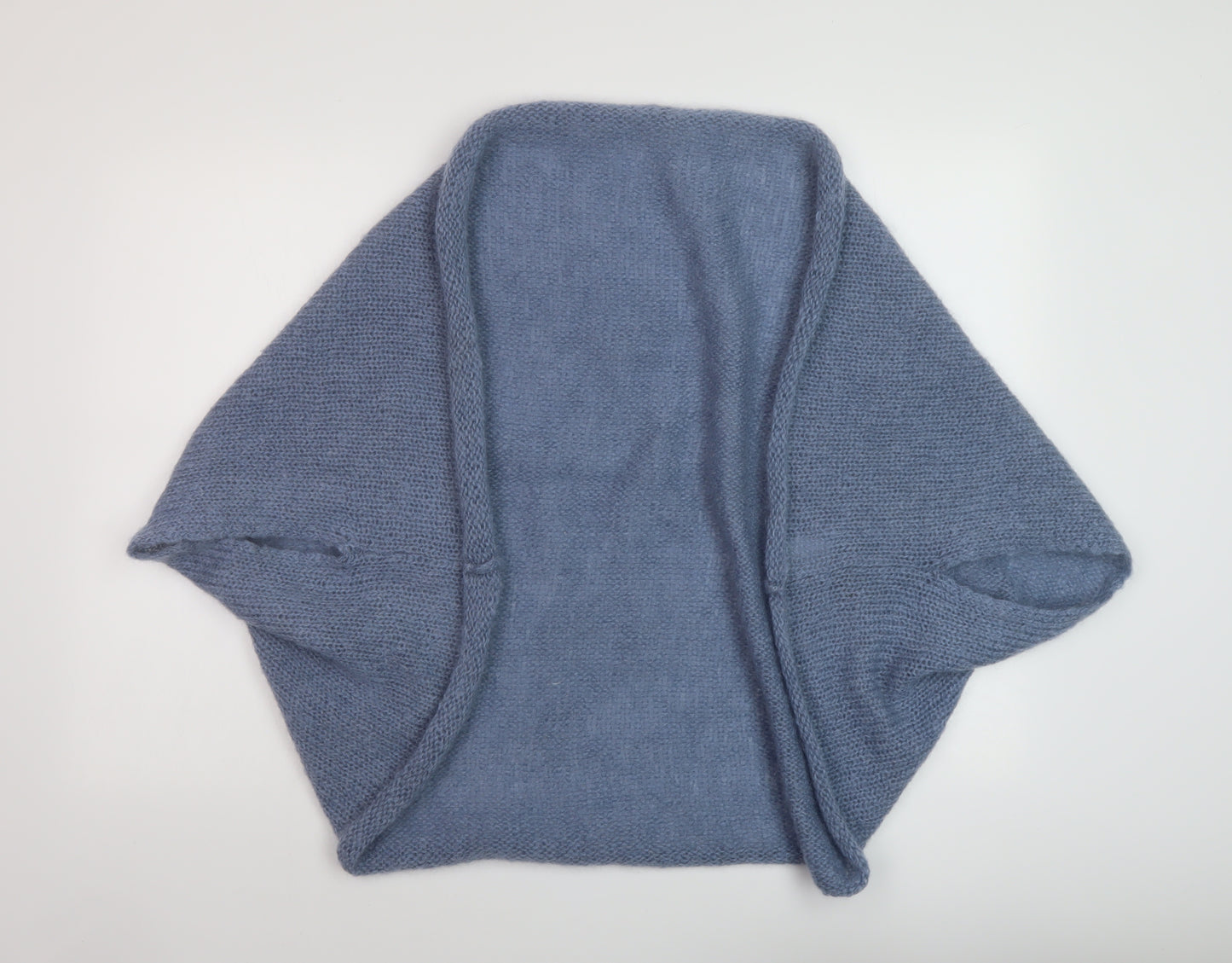 James Alexander Womens Blue V-Neck Mohair Shrug Jumper One Size