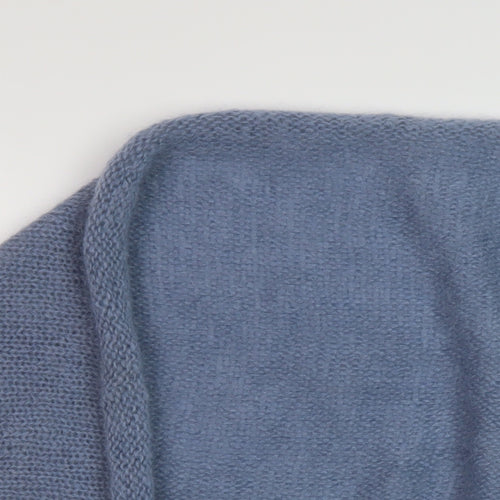 James Alexander Womens Blue V-Neck Mohair Shrug Jumper One Size