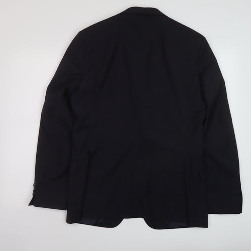 Oscar Jacobson Mens Black Polyester Jacket Suit Jacket Size 42 Regular