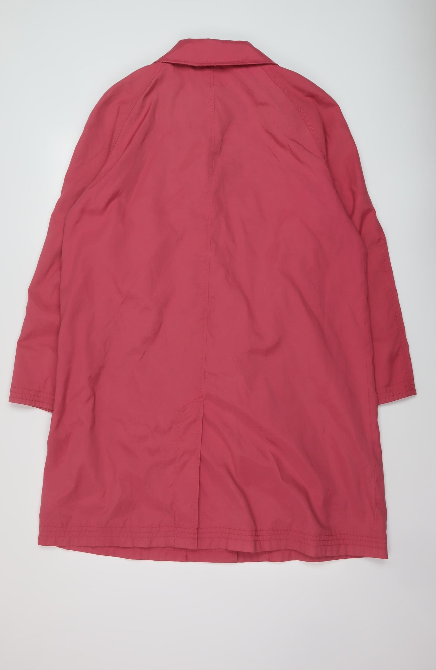 Seasons Womens Pink Overcoat Coat Size L Button