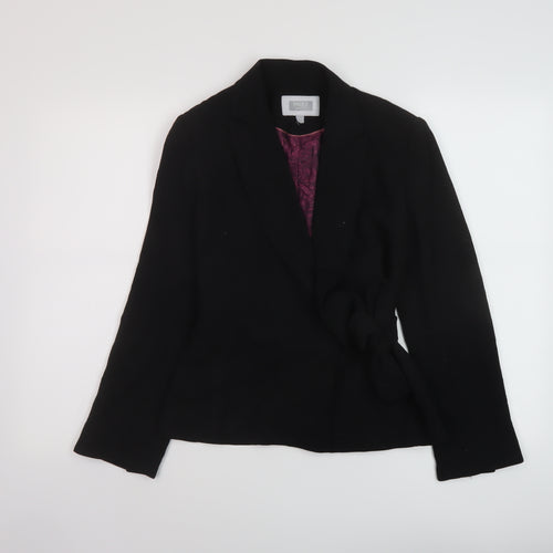NEXT Womens Black Jacket Size 6 Tie