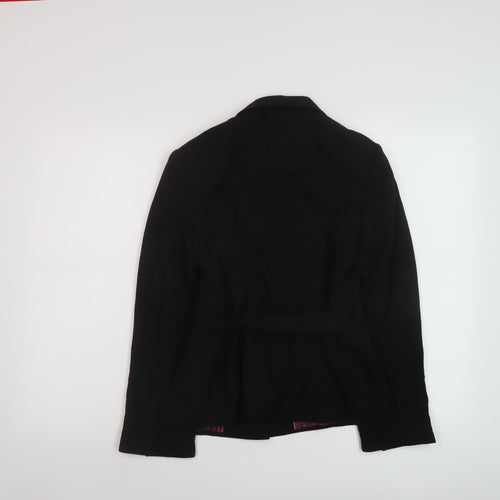 NEXT Womens Black Jacket Size 6 Tie