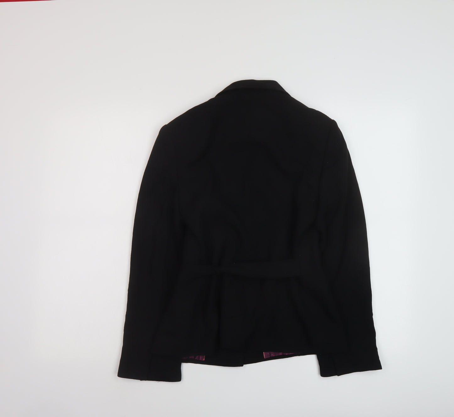 NEXT Womens Black Jacket Size 6 Tie