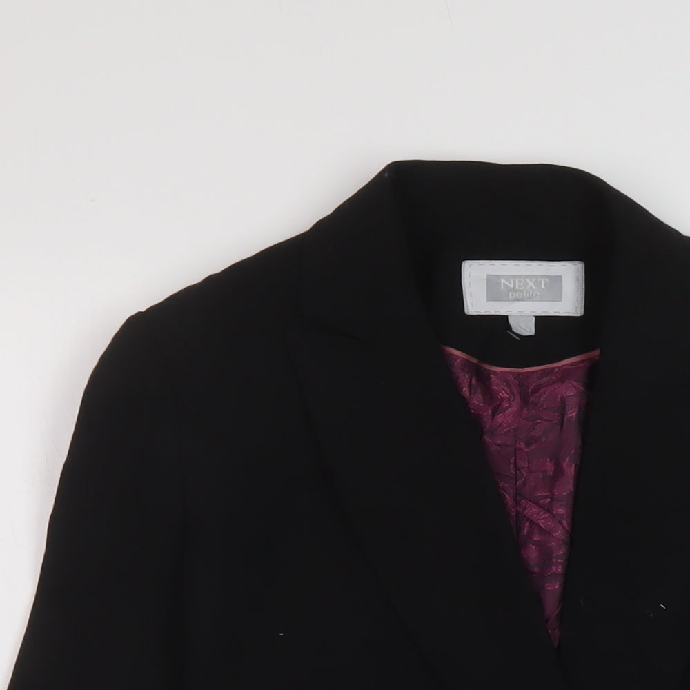 NEXT Womens Black Jacket Size 6 Tie