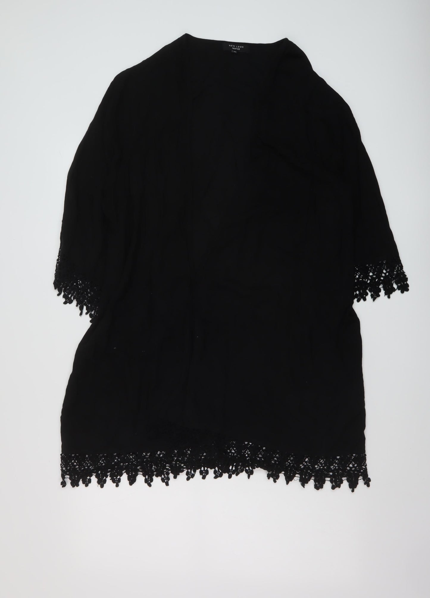 New Look Womens Black Viscose Cover Up Size 20