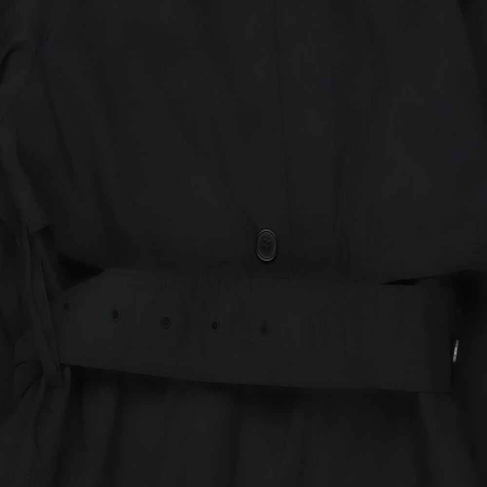 London Fog Womens Black Overcoat Coat Size 4 Button