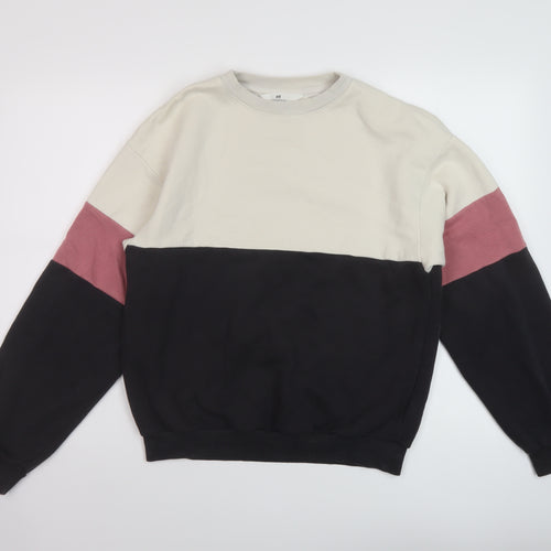 H&,M Girls Multicoloured Cotton Pullover Sweatshirt Size 14 Years Pullover
