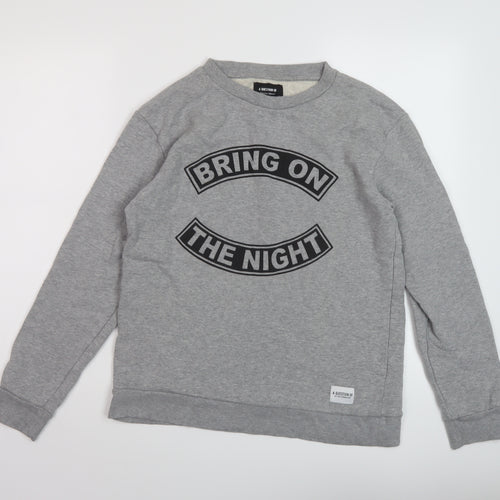 A Question Of Womens Grey Cotton Pullover Sweatshirt Size M Pullover
