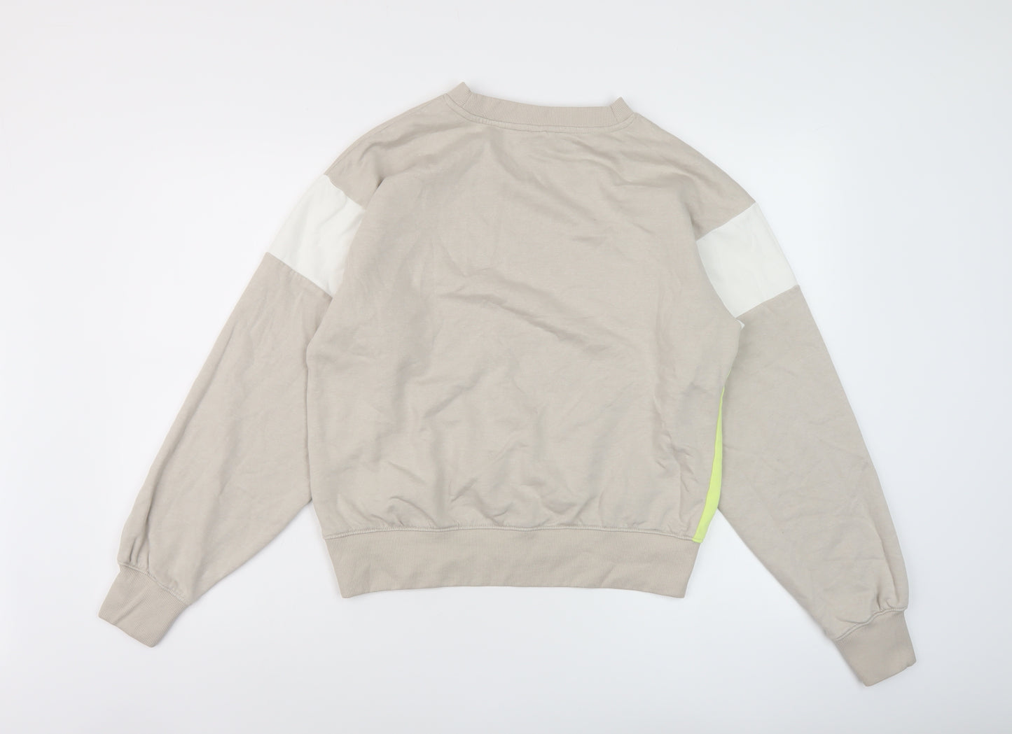 H&M Girls Beige Cotton Pullover Sweatshirt Size 14 Years Pullover