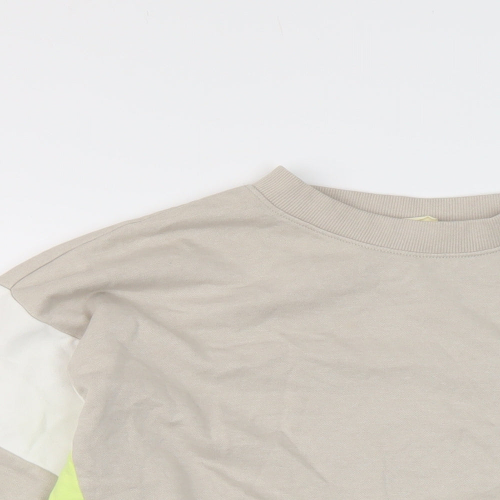 H&M Girls Beige Cotton Pullover Sweatshirt Size 14 Years Pullover