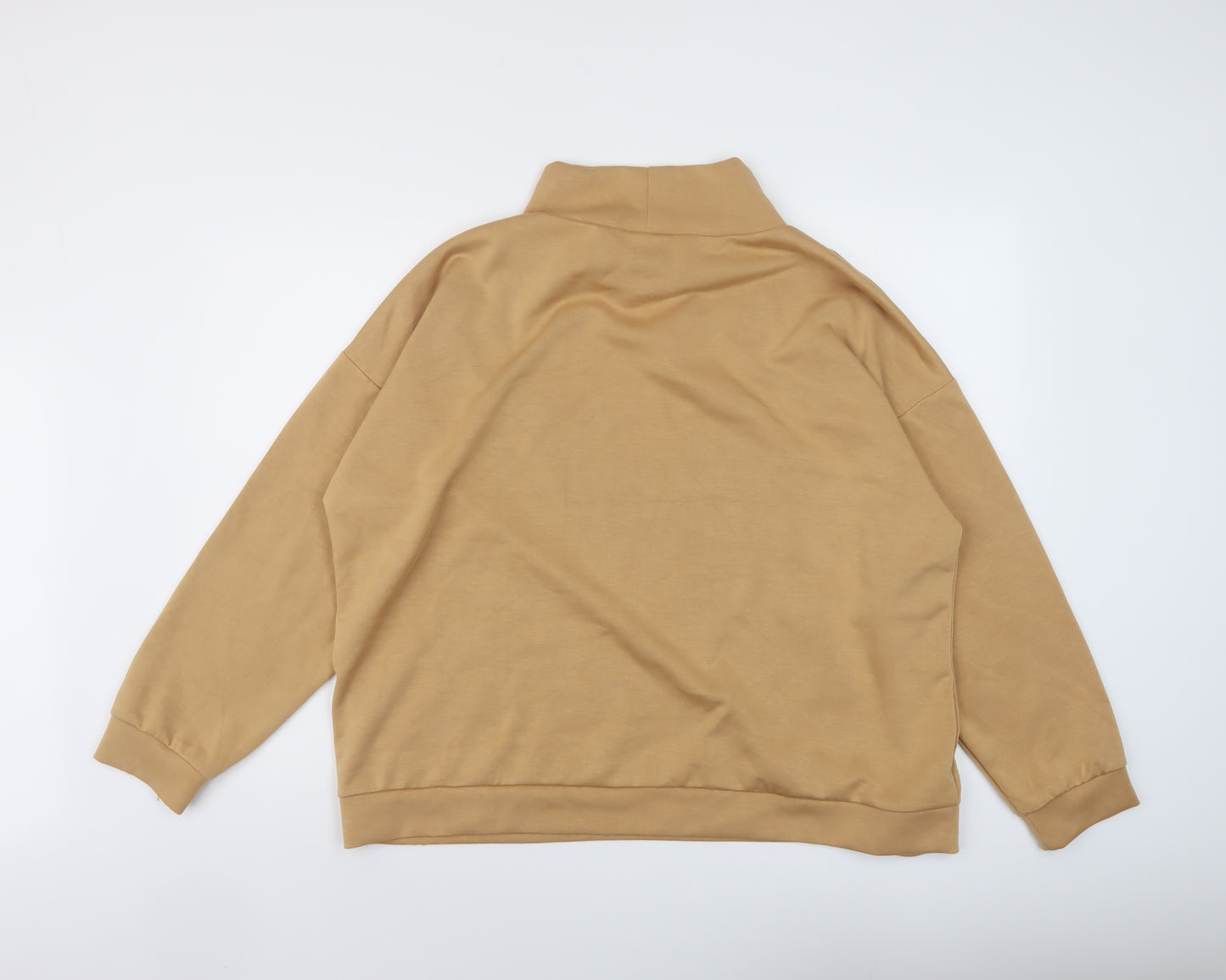 Rick Cardona Womens Beige Modal Pullover Sweatshirt Size 22 Pullover