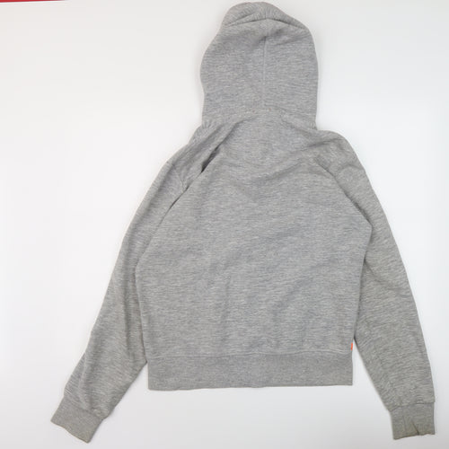 Superdry Mens Grey Cotton Full Zip Hoodie Size L