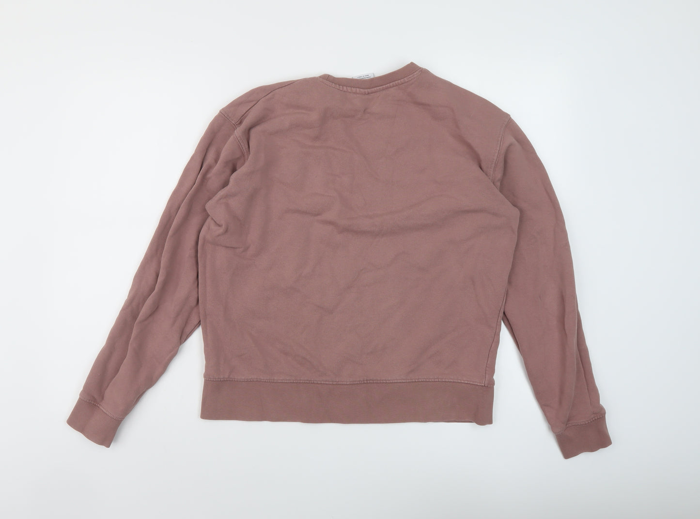 Zara Womens Pink Cotton Pullover Sweatshirt Size M Pullover