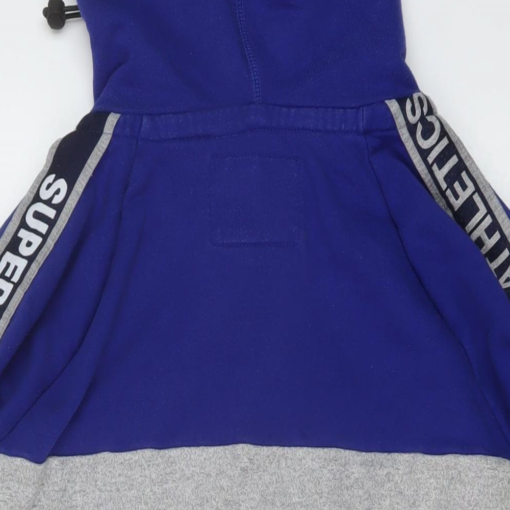 Superdry Mens Blue Cotton Pullover Hoodie Size XL