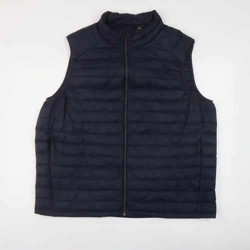 Marks and Spencer Mens Blue Gilet Waistcoat Size 3XL Zip