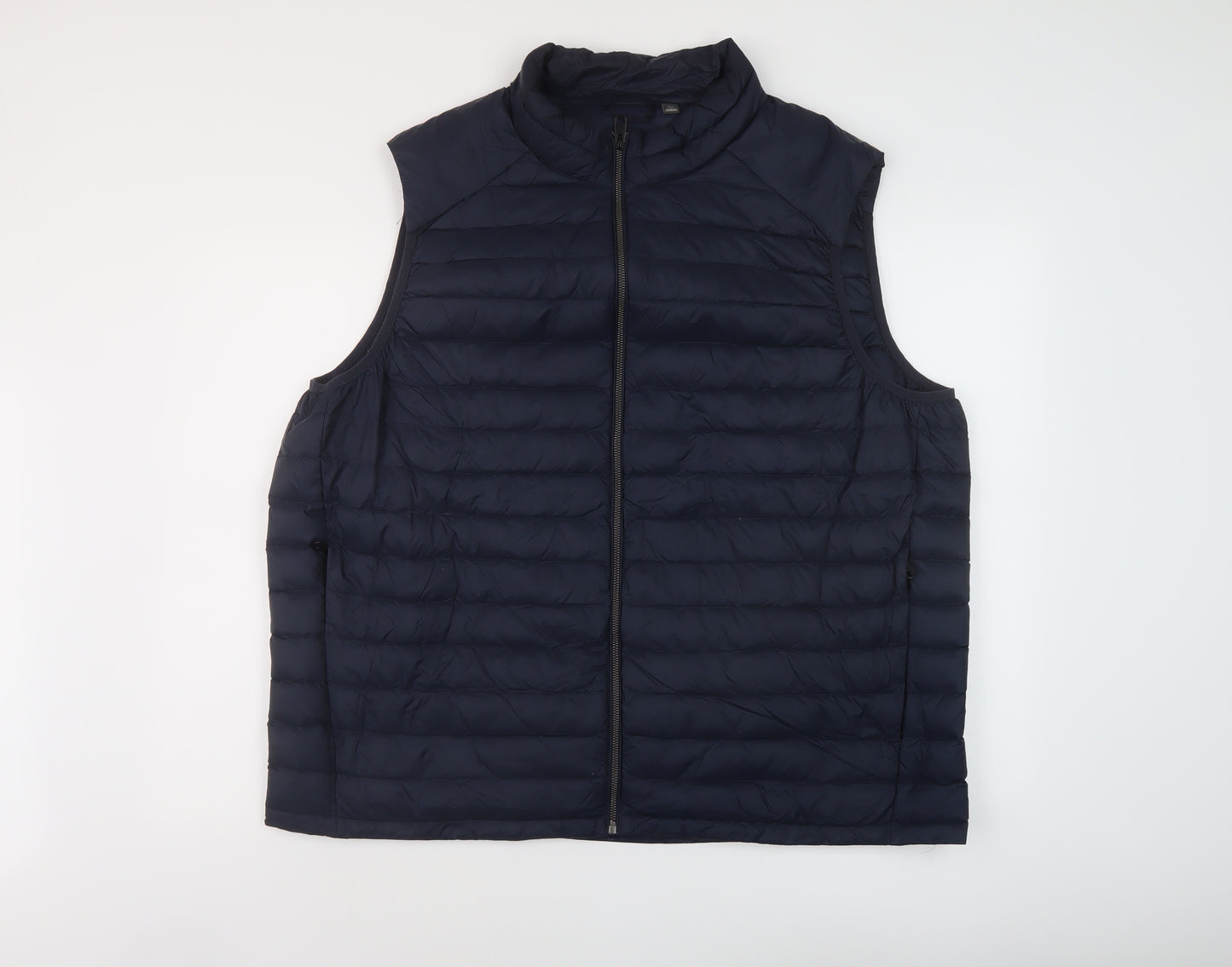 Marks and Spencer Mens Blue Gilet Waistcoat Size 3XL Zip