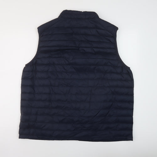 Marks and Spencer Mens Blue Gilet Waistcoat Size 3XL Zip