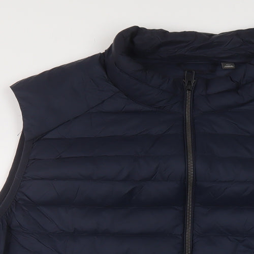 Marks and Spencer Mens Blue Gilet Waistcoat Size 3XL Zip