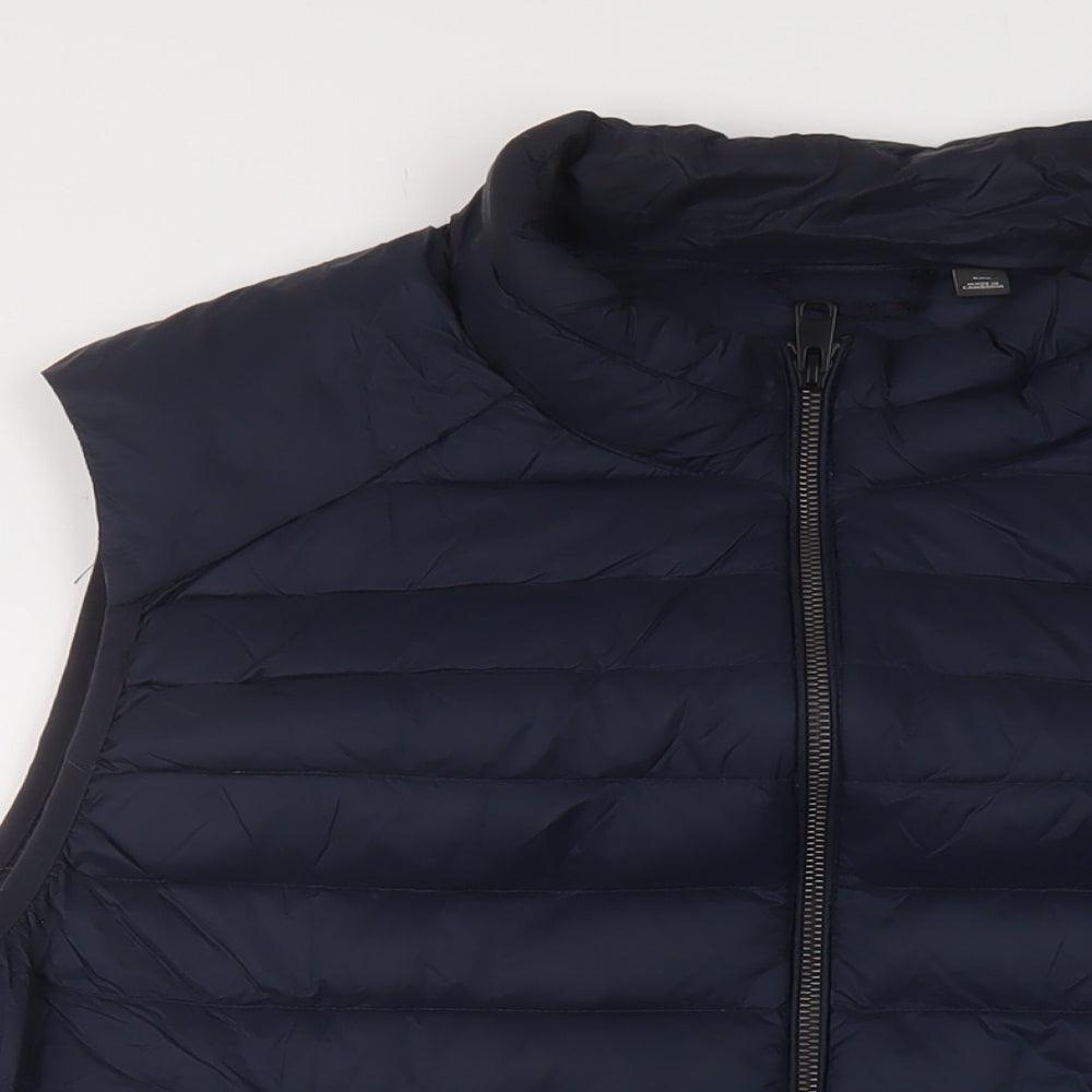 Marks and Spencer Mens Blue Gilet Waistcoat Size 3XL Zip