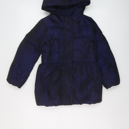 Gap Girls Blue Jacket Size 6-7 Years Zip