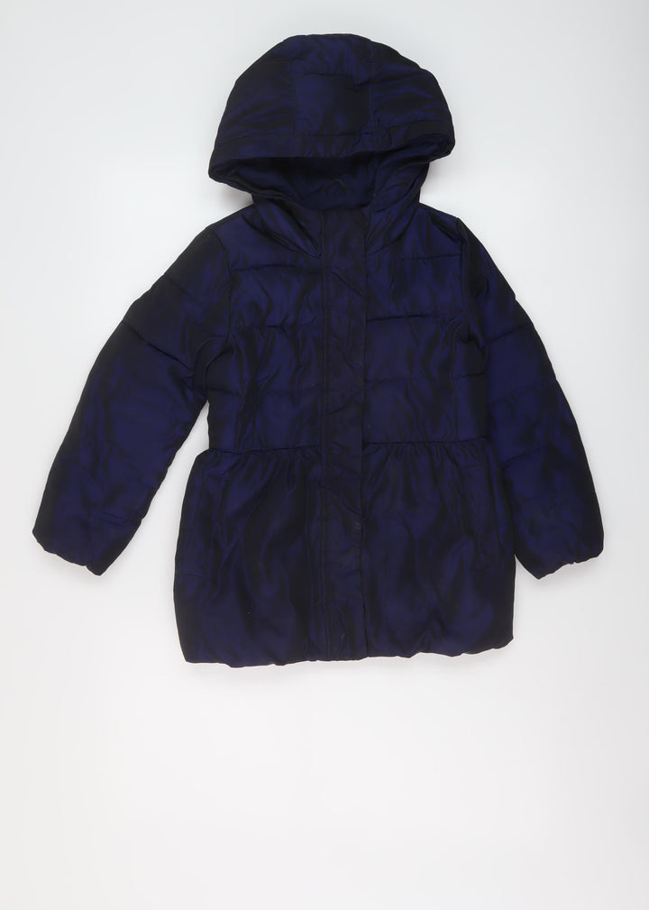 Gap Girls Blue Jacket Size 6-7 Years Zip